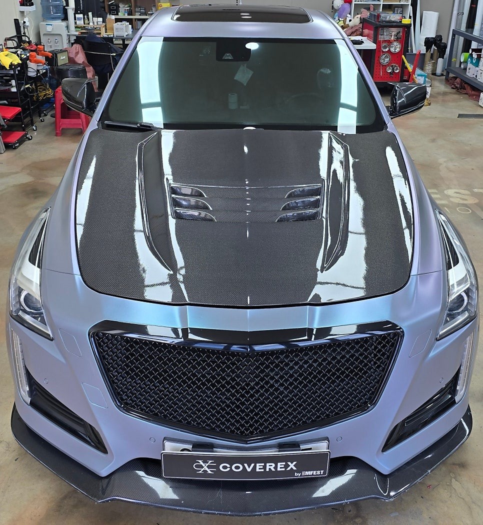 계양자동차랩핑 캐딜락 CTS 오토벨벳 스타 라이트 그레이 블루 / 인천 서구 경서동