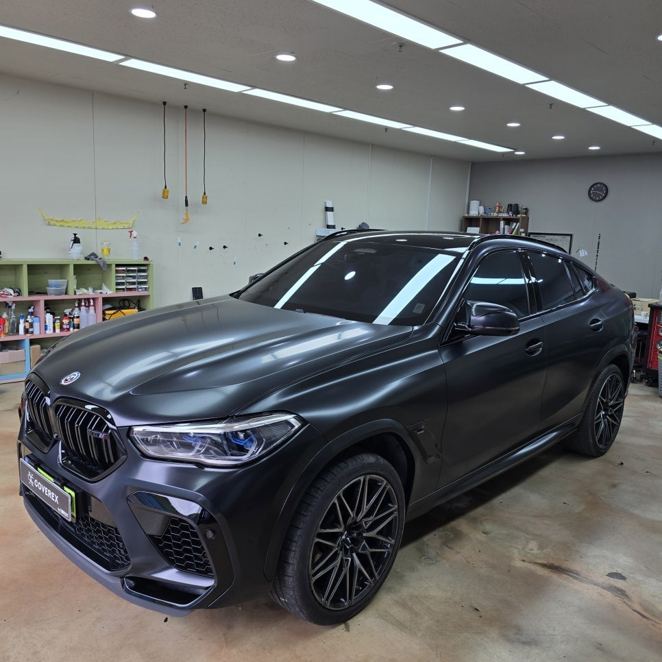 김포자동차랩핑 BMW X6 전체랩핑 브라바도필름 사틴 블랙 / 인천 서구 경서동