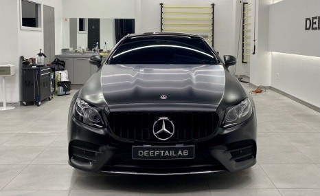 백석 랩핑, 벤츠 E클래스 e220d 쿠페 3M 사틴 블랙 전체랩핑+윈도우 크롬 딜리트