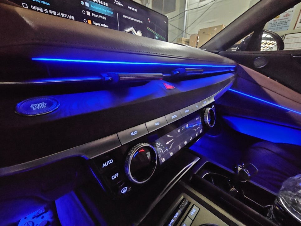 제네시스 G80 순정 연동 엠비언트라이트 시공 / 부산 사상구