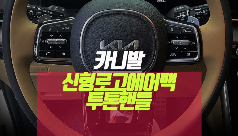 카니발ka4 자동차에 신형 기아 로고 에어백 혼캡 투톤핸들까지 튜닝 / 부산 사상구 주례동