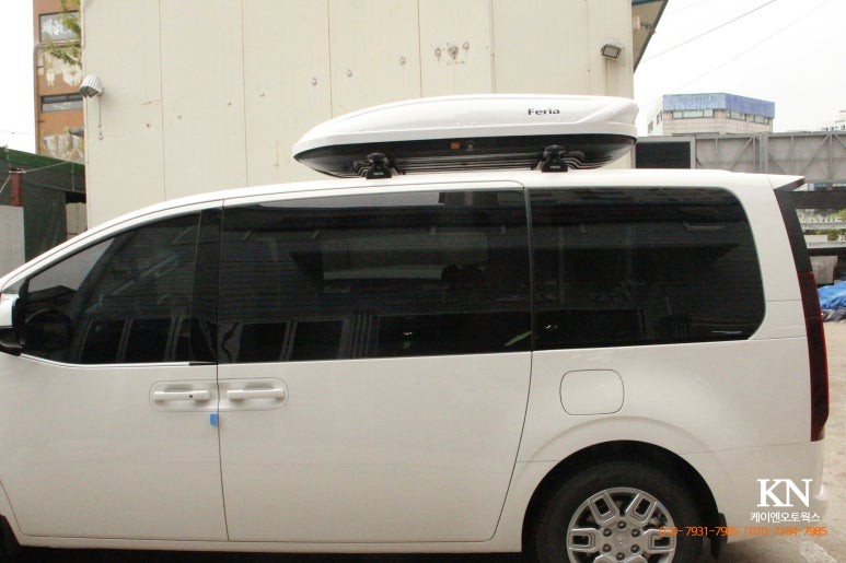 스타리아 캠핑 일체형 페리아 루프박스 420L 공용 용품 설치 / 부산 사상구 주례동