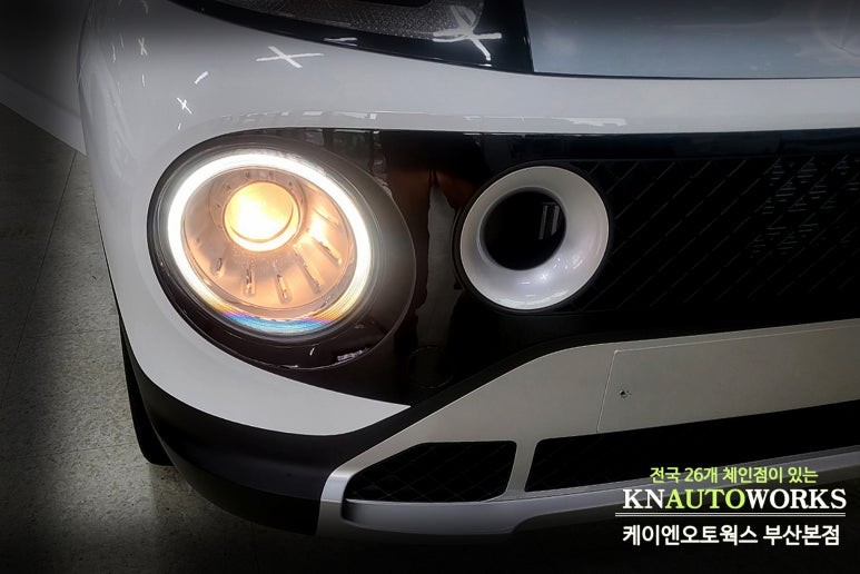 캐스퍼 차량 헤드램프 만도 LED 인증 전조등 전구 부품으로 교체하기 / 부산 사상구 주례동