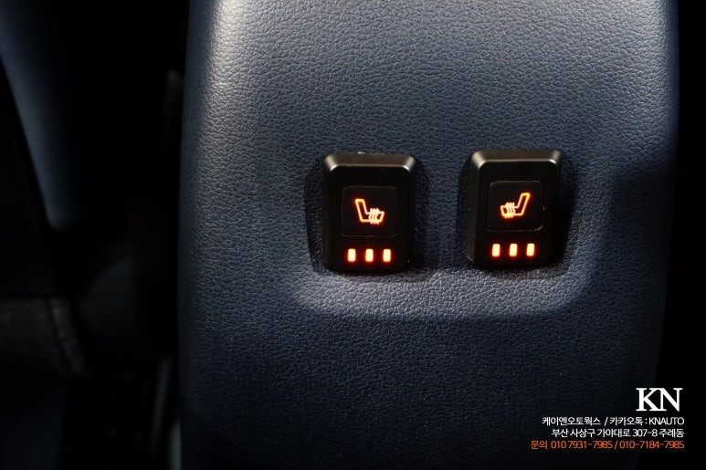 베뉴 열선시트 2열 뒷좌석 시공, 사이드미러 / 부산 사상구 주례동