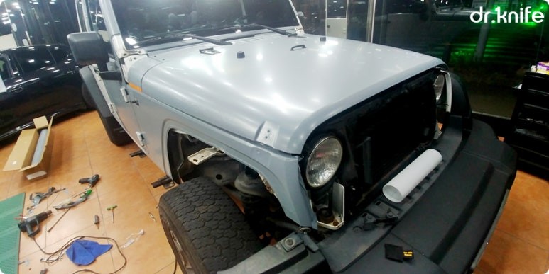 광주전체랩핑 JEEP 랭글러 루비콘 전체랩핑 시공 닥터나이프 / 광주 북구 중흥동