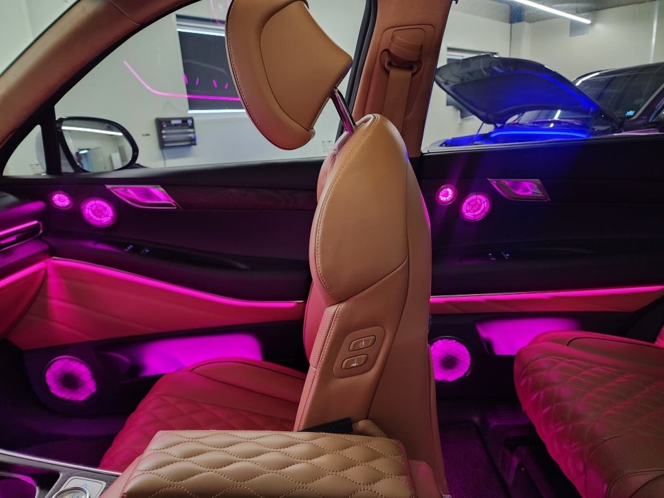 제네시스 GV80 엠비언트 시공 순정연동 광량업 튜닝의 정석 / 부천시 도당동