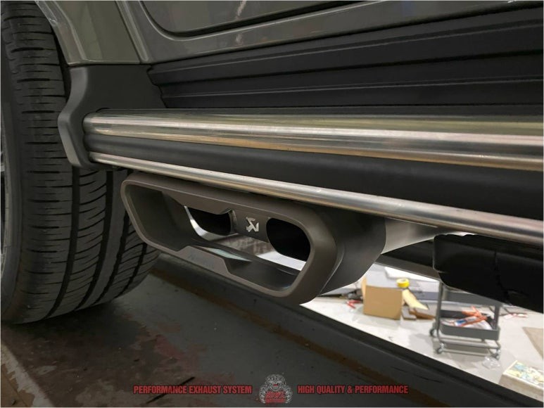 벤츠 G63AMG 아크라포빅 배기음 가변머플러 링크파이프 풀배기 & 전동 사이드 스텝 퍼포먼스 튜닝