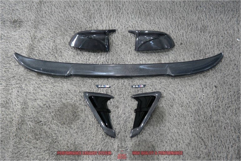 BMW G02 X4 카본 미러커버 스포일러 휀다덕트 M40I 디퓨저(정품) 사각 머플러팁 드레스업 튜닝
