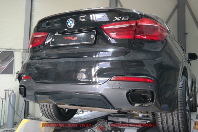 경기남부 / BMW F16 X6 40D M50D 블랙 사각팁 바디킷 파츠 컨버전 드레스업 머플러 배기튜닝 / 시흥.안산