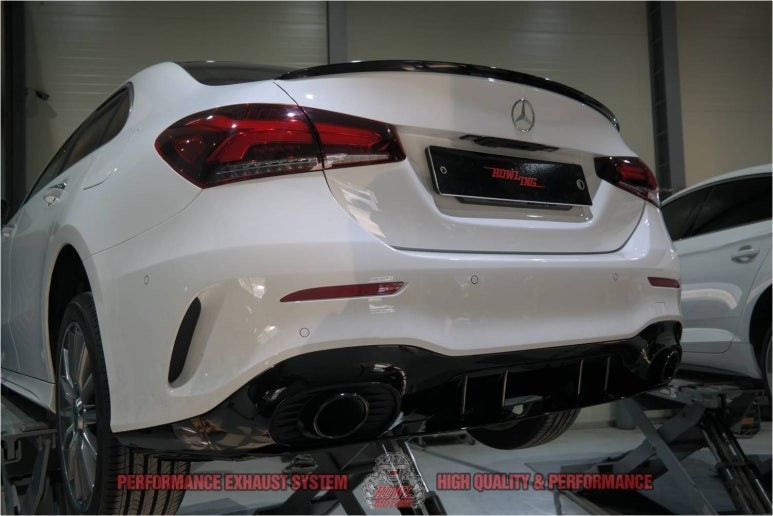 벤츠 W177 A35AMG 디퓨저 머플러팁 배기가스 배출 셋팅 AMG룩 컨버전 드레스업
