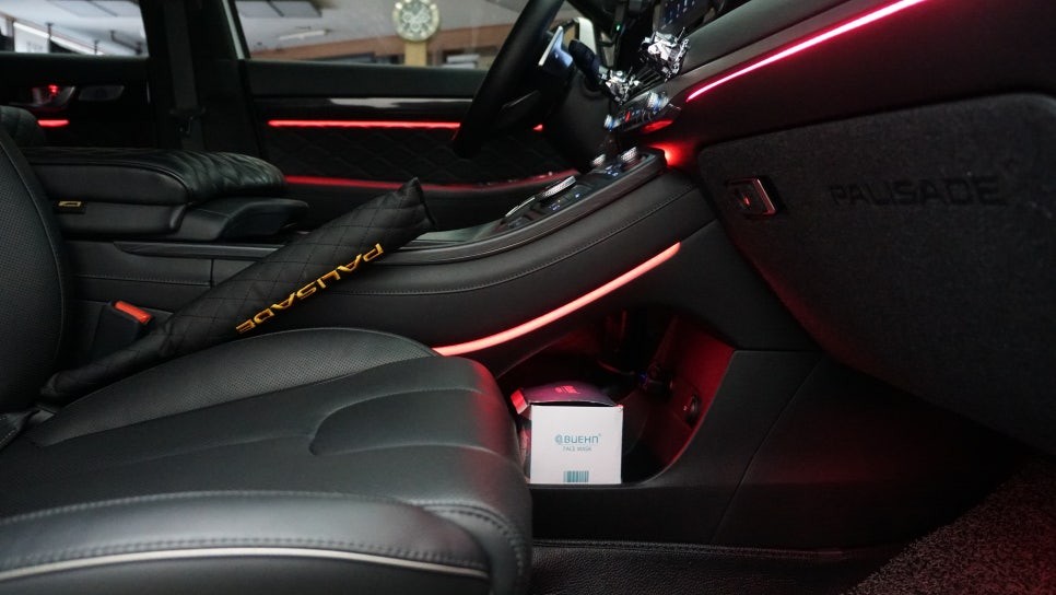 창원 팰리세이드 캘리그래피 순정 엠비언트 광량업과 함께 실내 튜닝 / 부산 진구, 김해