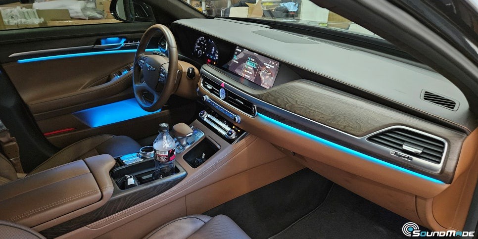 제네시스G90 순정엠비언트 광량업 시공기 / 부산 진구, 김해