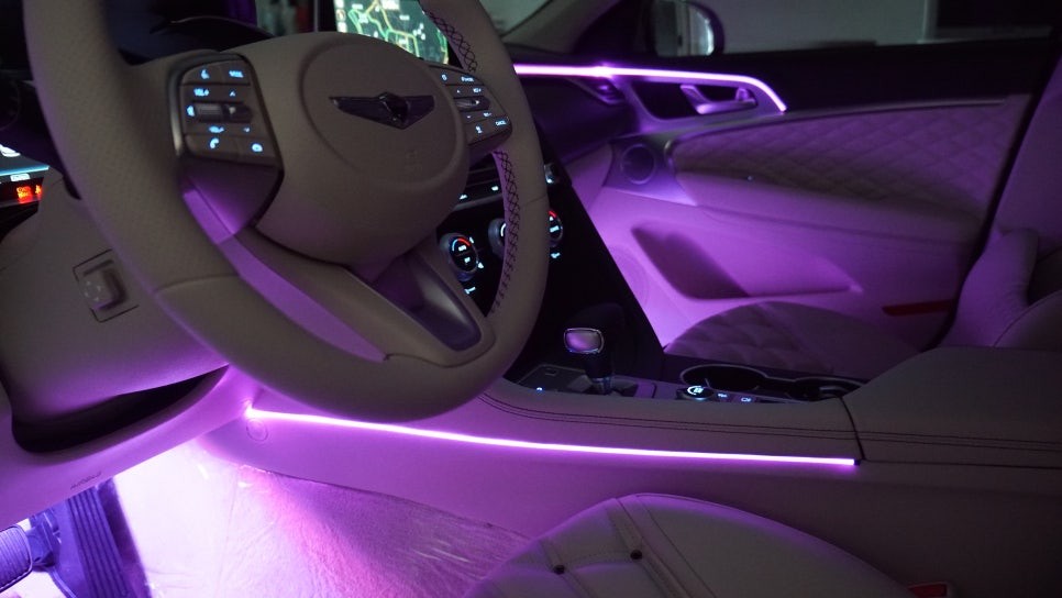 부산 제네시스 G70 프런트패키지 광섬유 엠비언트 실내 튜닝 / 부산 진구, 김해