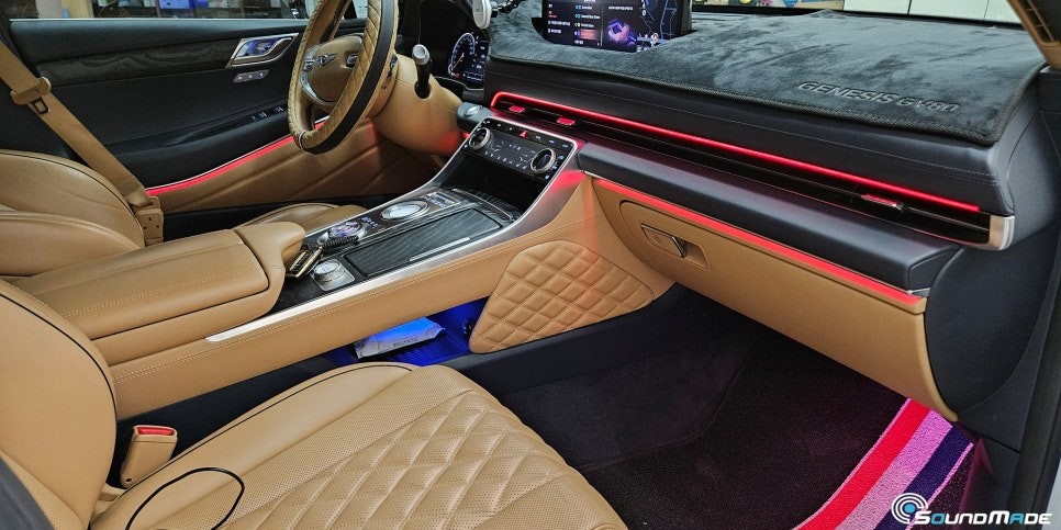 제네시스GV80 글로우모션 무빙엠비언트 시공기 / 부산 진구, 김해