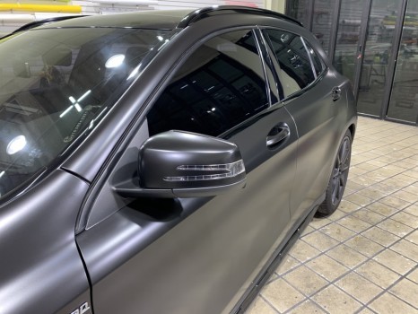 인천 자동차랩핑 아이캐칭_벤츠 GLA 45 AMG, 에이버리 사틴블랙 랩핑 시공후기