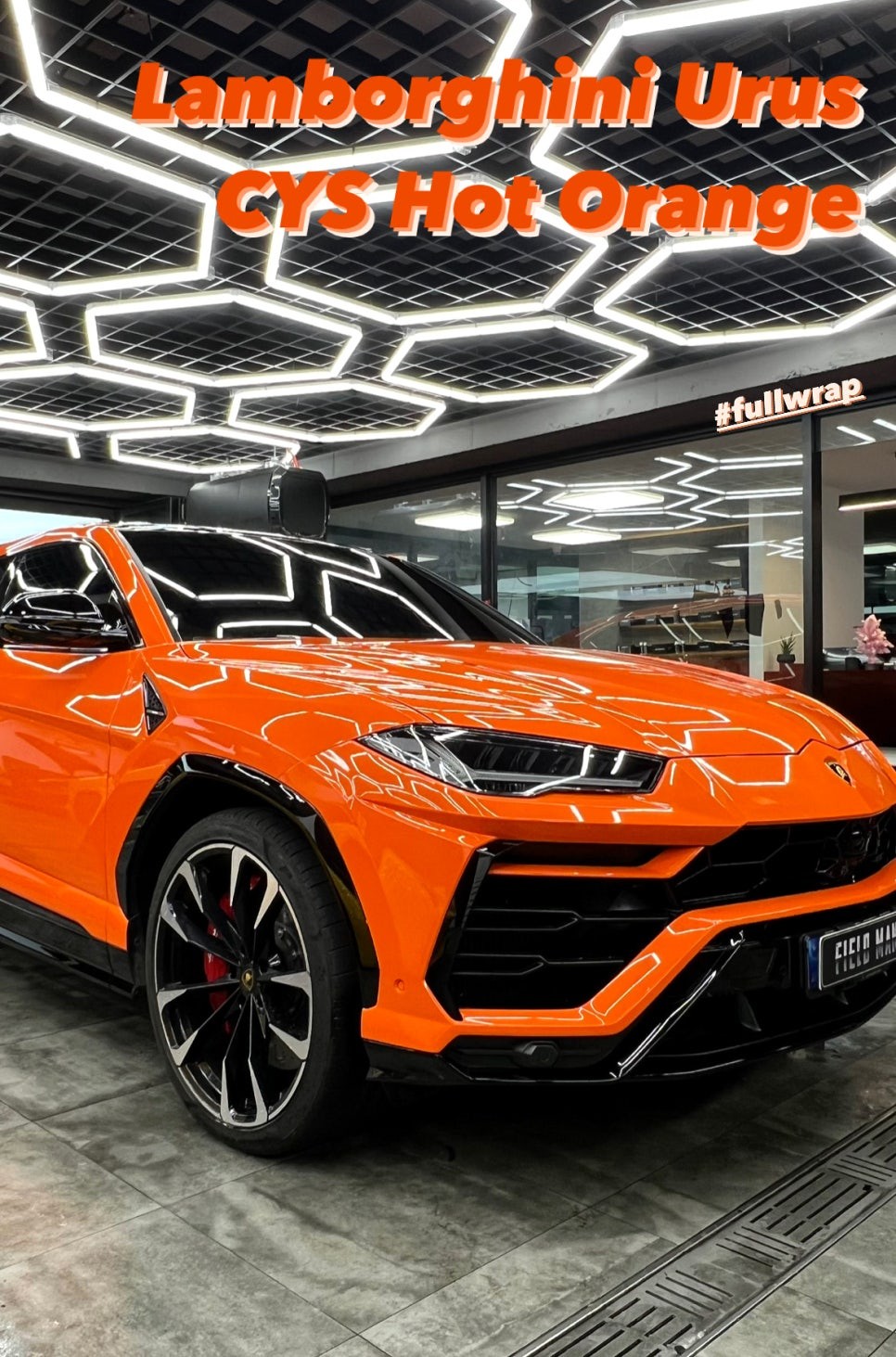 강남랩핑 람보르기니 우루스 CYS 'Hot Orange' 주황색 전체랩핑 / 강남구 논현동