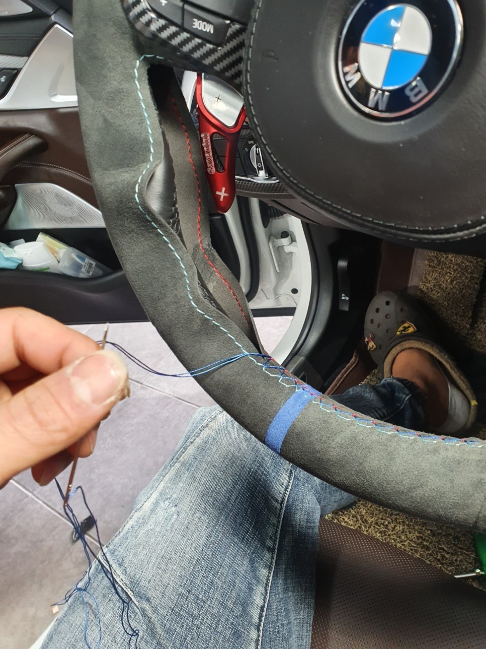 전남알칸타라핸들/순천랩핑/순천ppf/호남ppf/전남랩핑/호남랩핑/알칸타라핸들시공완료! / 전남 순천