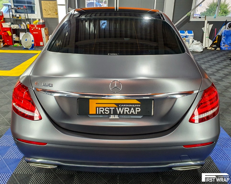 송도랩핑, 벤츠 E클래스 사틴 다크 그레이 전체 시공 / 안산, 시흥, 부천