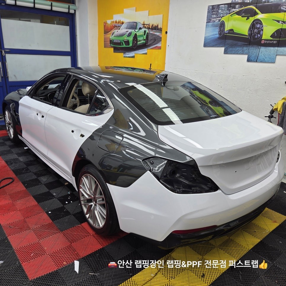 안산PPF 안산랩핑 전문 퍼스트랩 G70 화이트랩핑 완성! / 안산 단원 초지동