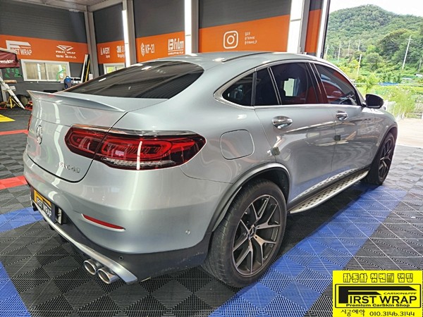안산랩핑 벤츠 glc 43amg 쿠페 사틴블랙 전체랩핑 시공~