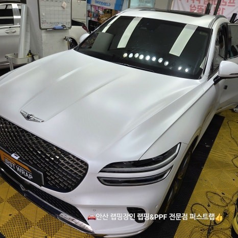 제네시스 GV70 루프스킨부터 사이드미러 카본랩핑까지 블랙 포인트 완성 / 안산 단원 초지동