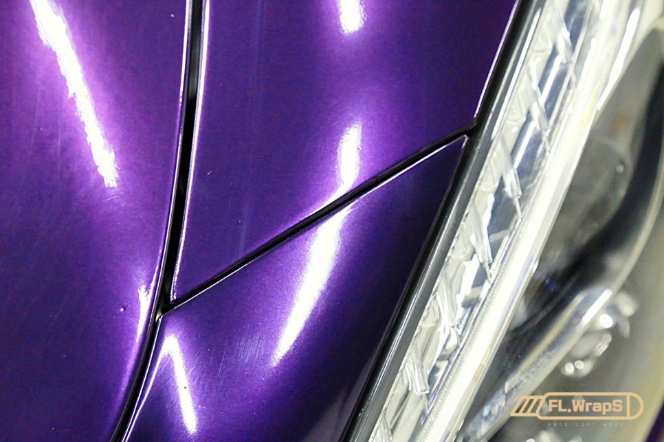 AMG GT 에디션1 사고수리 랩핑 재시공 / 에어버리 고광택 퍼플 - 플랩스(FL.WrapS)/ 하남랩핑, 미사, 남양주 랩핑, 사고수리대차