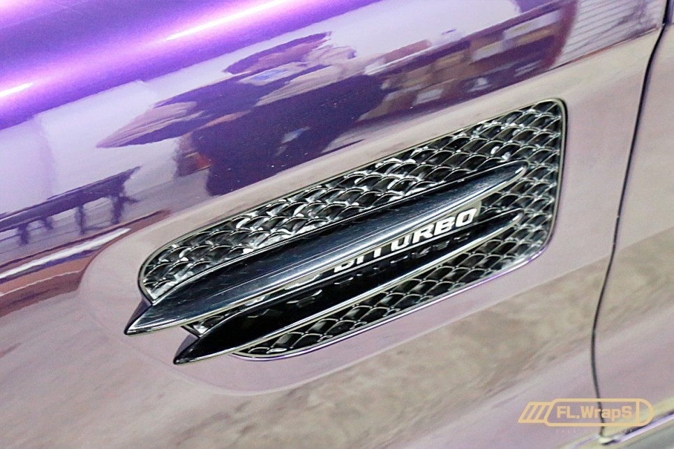 AMG GT 에디션1 사고수리 랩핑 재시공 / 에어버리 고광택 퍼플 - 플랩스(FL.WrapS)/ 하남랩핑, 미사, 남양주 랩핑, 사고수리대차