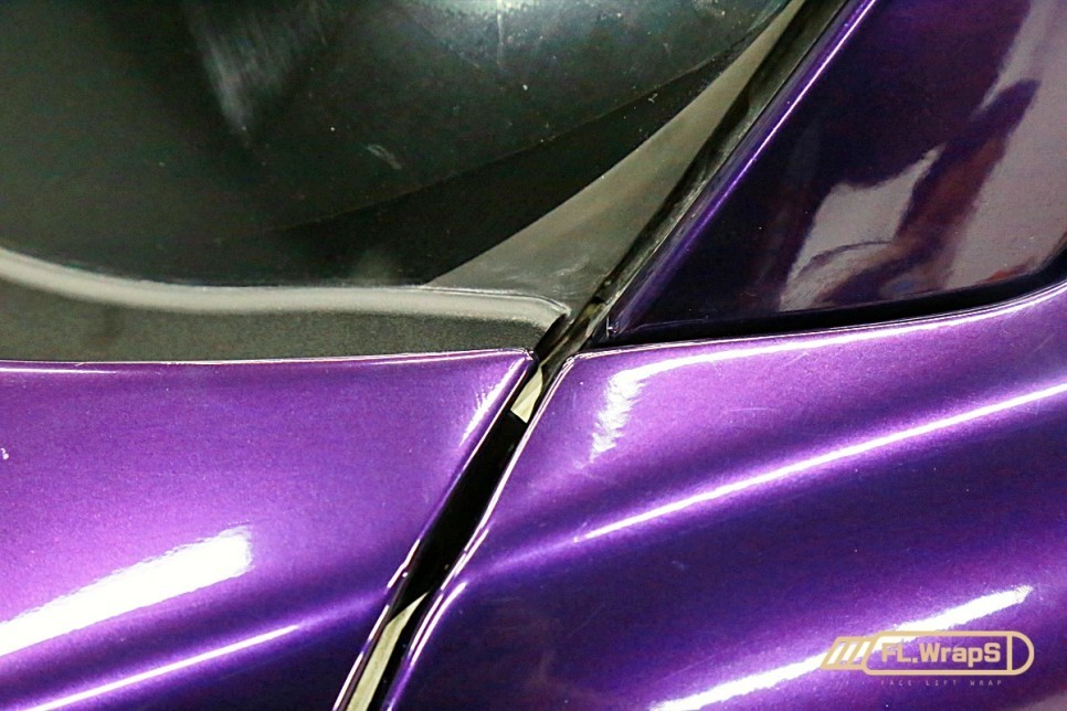 AMG GT 에디션1 사고수리 랩핑 재시공 / 에어버리 고광택 퍼플 - 플랩스(FL.WrapS)/ 하남랩핑, 미사, 남양주 랩핑, 사고수리대차
