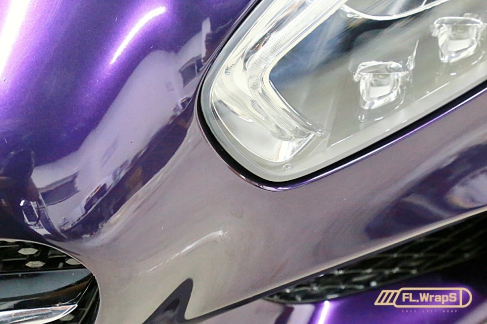 AMG GT 에디션1 사고수리 랩핑 재시공 / 에어버리 고광택 퍼플 - 플랩스(FL.WrapS)/ 하남랩핑, 미사, 남양주 랩핑, 사고수리대차