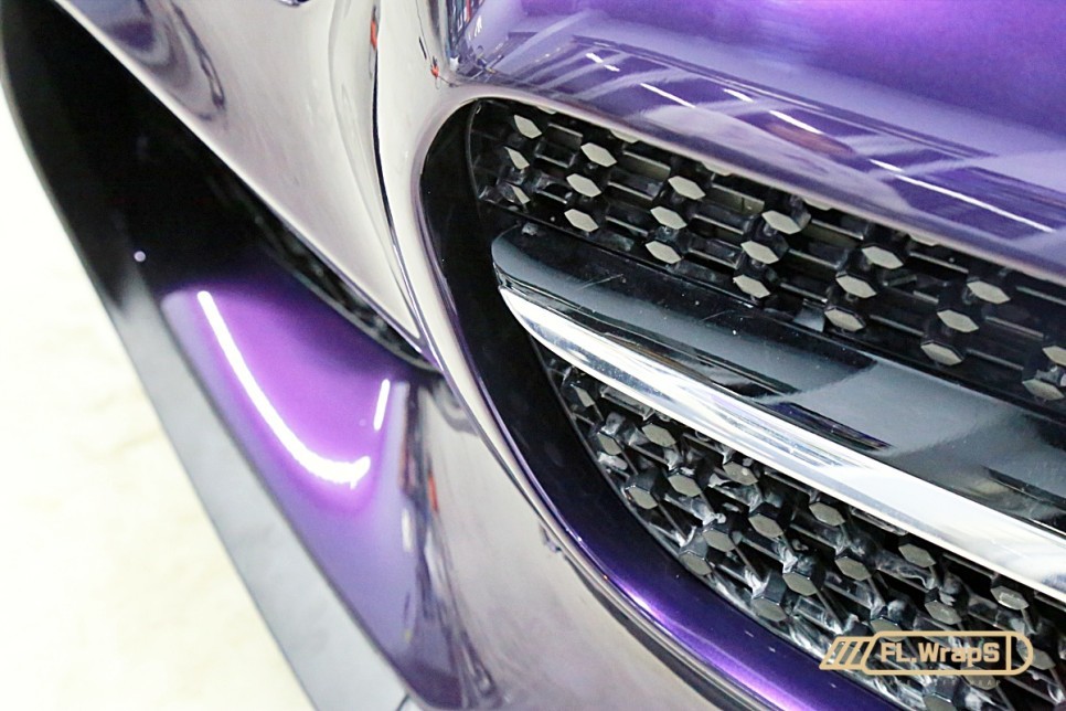 AMG GT 에디션1 사고수리 랩핑 재시공 / 에어버리 고광택 퍼플 - 플랩스(FL.WrapS)/ 하남랩핑, 미사, 남양주 랩핑, 사고수리대차