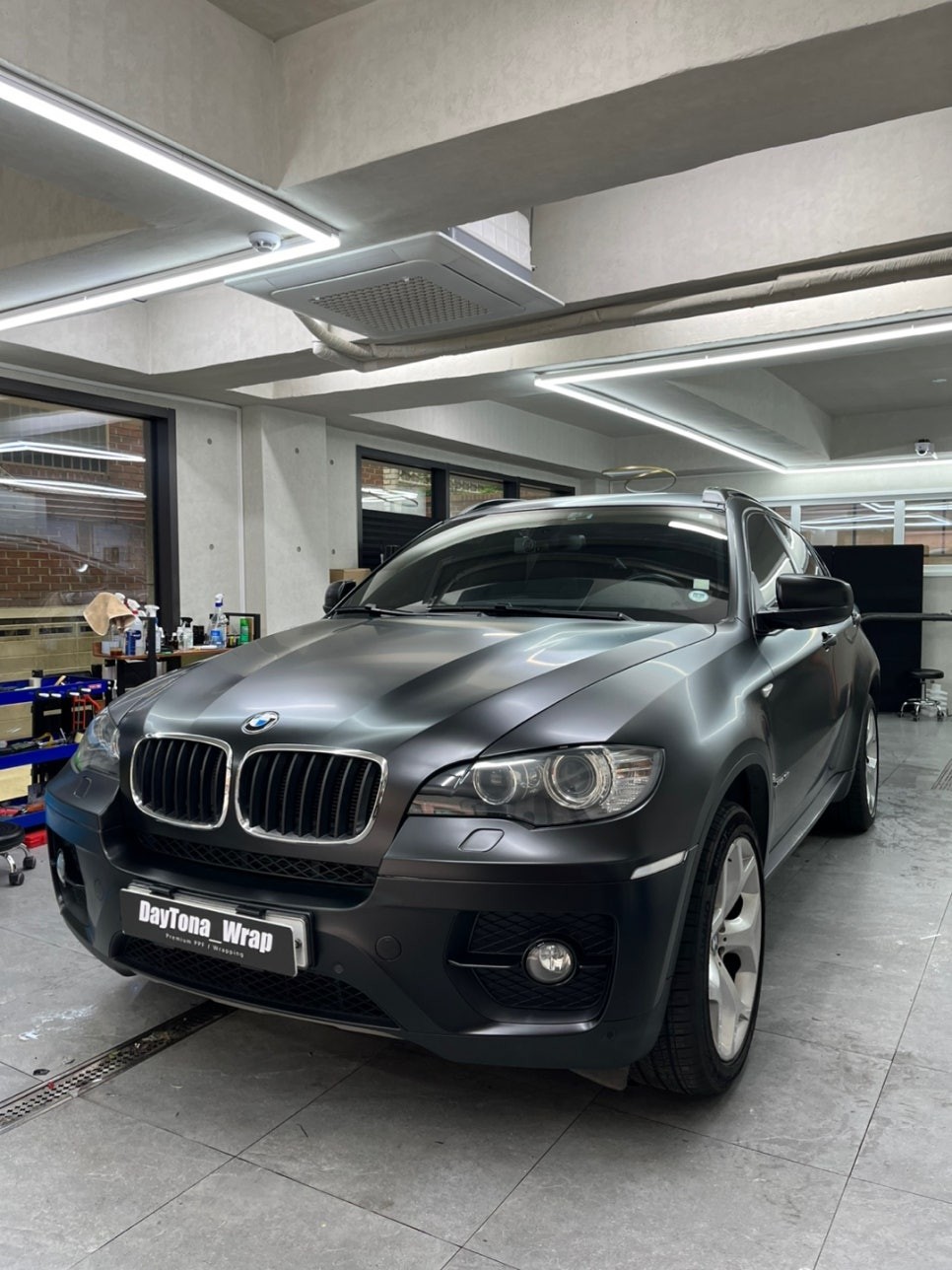 [송파랩핑] 2013년식 BMW X6 은색 → 사틴블랙(무광블랙) 랩핑 시공 후기 | 데이토나랩 / 송파구 가락동