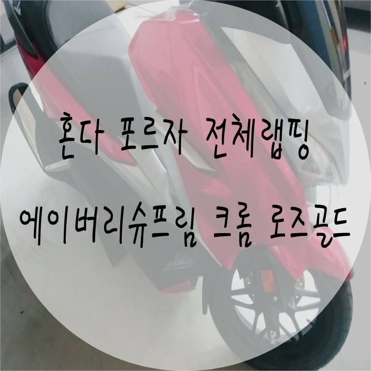 [EXA][대구랩핑전문] 혼다 포르자 전체랩핑 + 크롬랩핑 시공 / 바이크 전체랩핑 + 크롬랩핑 / 대구 달성군 화원읍