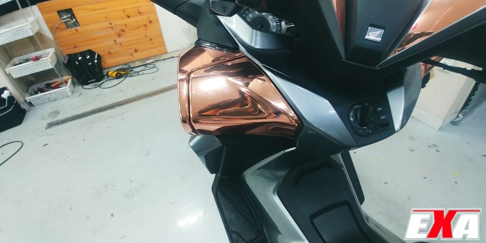 [EXA][대구랩핑전문] 혼다 포르자 전체랩핑 + 크롬랩핑 시공 / 바이크 전체랩핑 + 크롬랩핑 / 대구 달성군 화원읍