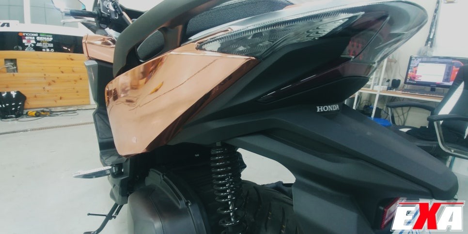 [EXA][대구랩핑전문] 혼다 포르자 전체랩핑 + 크롬랩핑 시공 / 바이크 전체랩핑 + 크롬랩핑 / 대구 달성군 화원읍