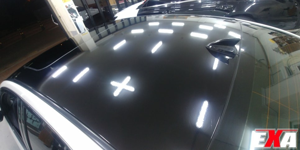 [EXA][대구랩핑전문] 르노삼성 SM7 루프스킨제거 + 루프스킨 재시공 (3M2080유광블랙) / 대구 달성군 화원읍