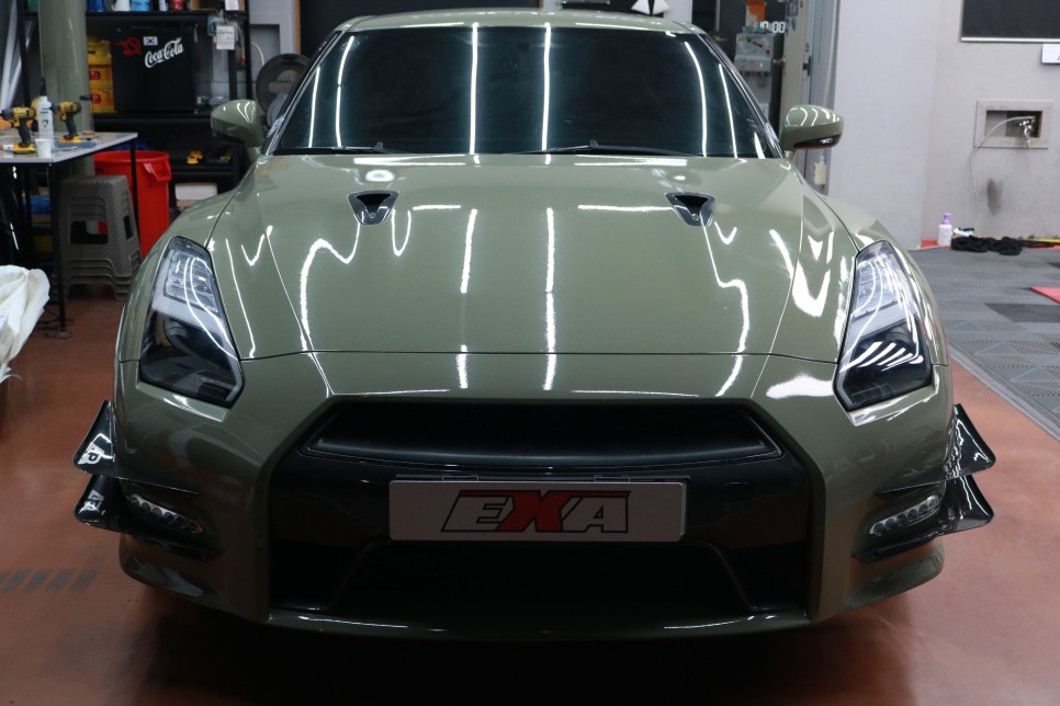 타이니봇 글로스 카키 그린 전체랩핑 / 닛산 / GT-R / 대구 달성군