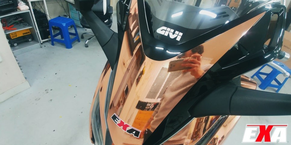[EXA][대구랩핑전문] 혼다 포르자 전체랩핑 + 크롬랩핑 시공 / 바이크 전체랩핑 + 크롬랩핑 / 대구 달성군 화원읍