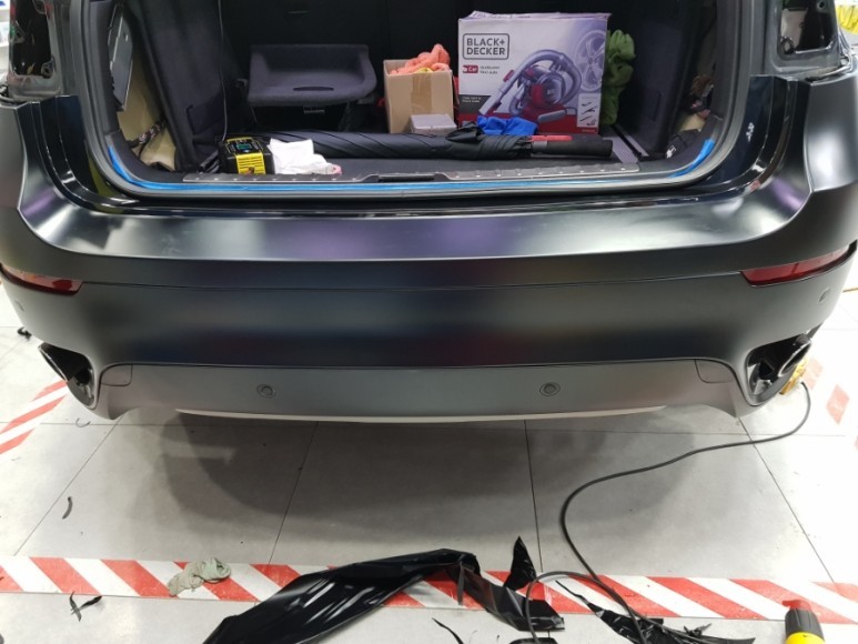 고스트랩(ghostwrap) BMW X6 전체랩핑(사틴블랙) 시공 / 고양 일산 덕양구