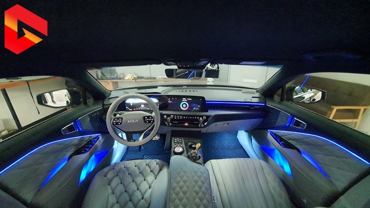 기아 K8 청주 엠비언트 시공 전문 기가엑스에서 비노출 아크릴 무드등 시공 했습니다. / 청주,대전,천안