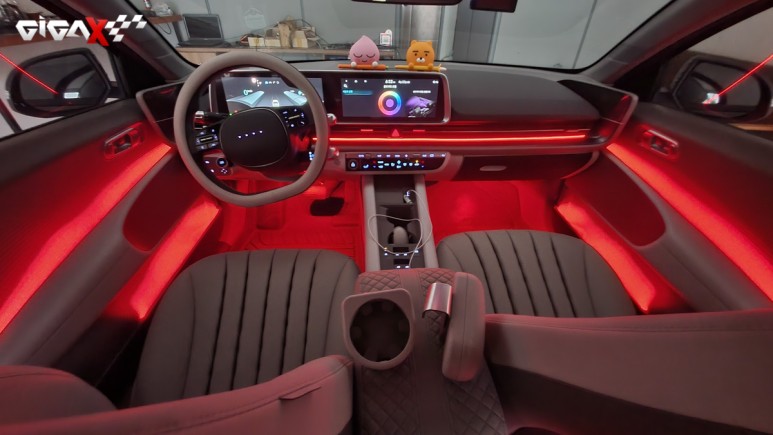 아이오닉6 비노출 엠비언트, 전기차답게 모던스러운 실내분위기 연출~ / 현대 / 아이오닉6 / 청주,대전,천안