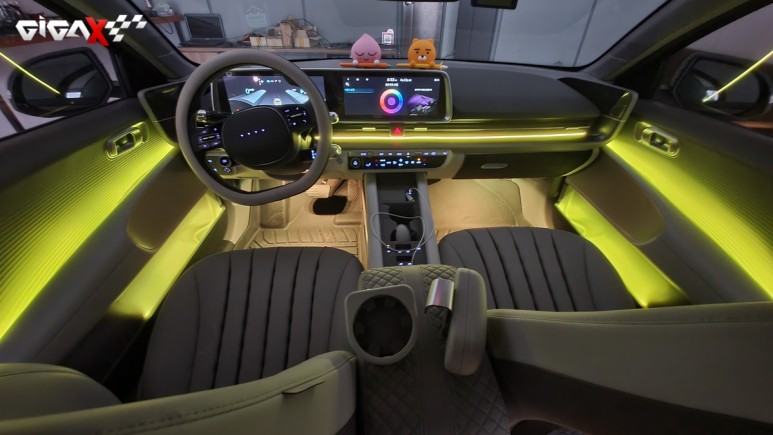 아이오닉6 비노출 엠비언트, 전기차답게 모던스러운 실내분위기 연출~ / 현대 / 아이오닉6 / 청주,대전,천안