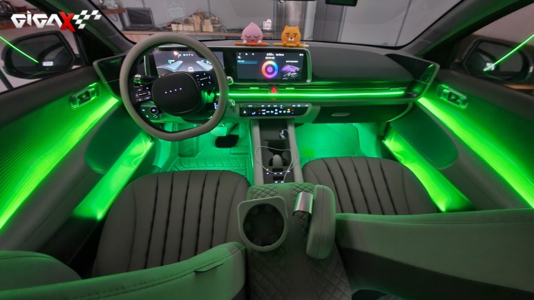 아이오닉6 비노출 엠비언트, 전기차답게 모던스러운 실내분위기 연출~ / 현대 / 아이오닉6 / 청주,대전,천안