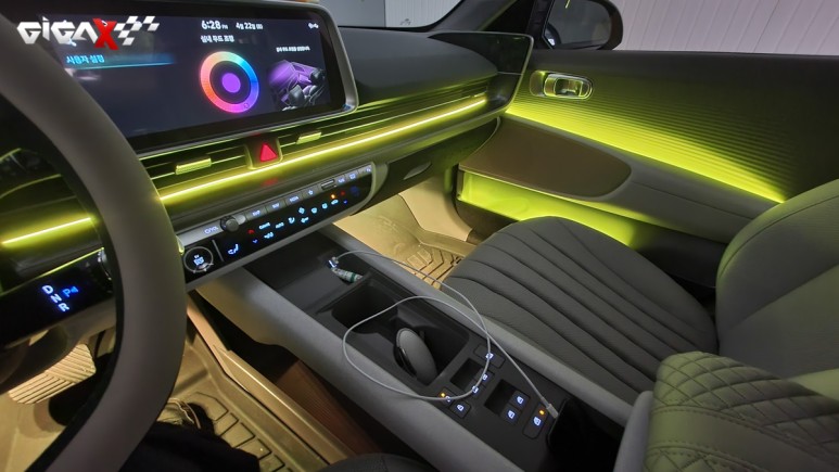 아이오닉6 비노출 엠비언트, 전기차답게 모던스러운 실내분위기 연출~ / 현대 / 아이오닉6 / 청주,대전,천안