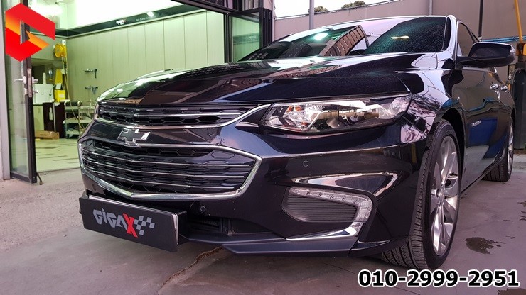 올뉴말리부 북미형그릴 2.0 터보 리어 디퓨저 퍼펙트블랙 보타이 엠블럼 시공 / 청주 신봉동