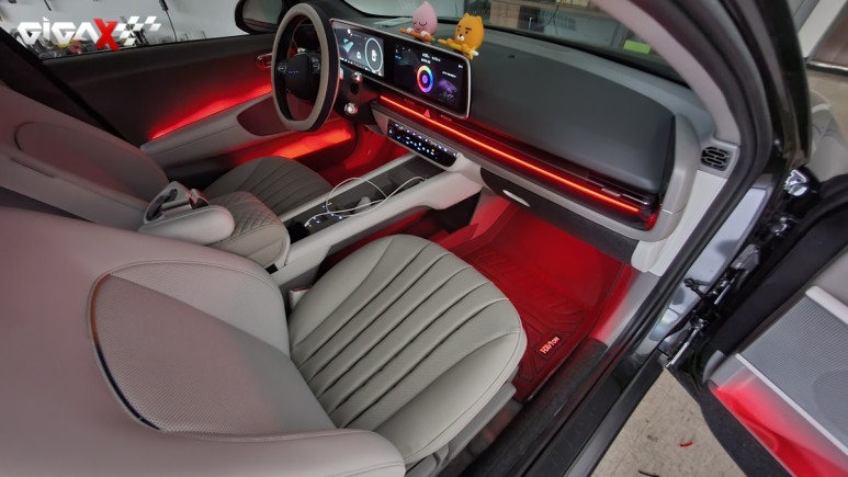 아이오닉6 비노출 엠비언트, 전기차답게 모던스러운 실내분위기 연출~ / 현대 / 아이오닉6 / 청주,대전,천안