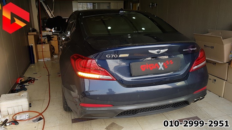 제네시스 G70 후방 테일램프 일반 깜빡이 간지 제대로 시퀀셜 무빙 턴시그널  튜닝과 함께 후진등 T15 LED 교체 / 청주 신봉동