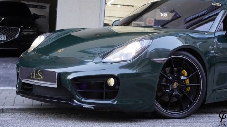 포르쉐 981 카이맨 딥그린 고광택 전체랩핑! 남양주 별내 구리  랩핑 글로시! / 남양주