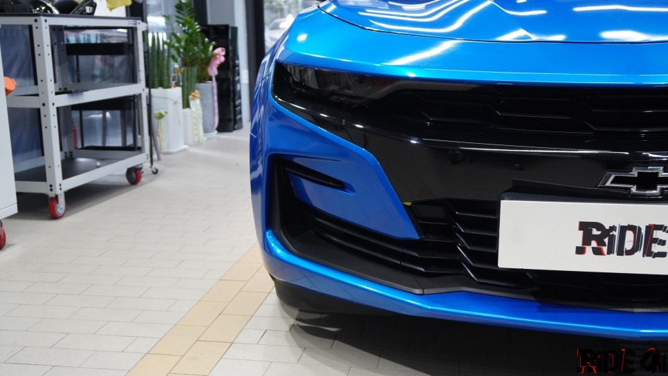 쉐보레 카마로 3M Gloss blue fire 전체 랩핑! 남양주 다산 랩핑 라이드온 / 남양주