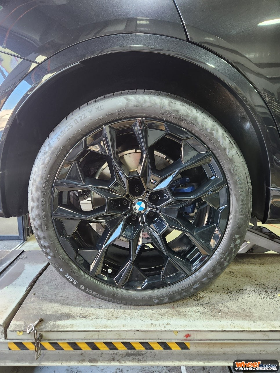 [부산휠도색][휠마스터]  BMW 신형 X7 컷팅 휠 블랙유광 도색