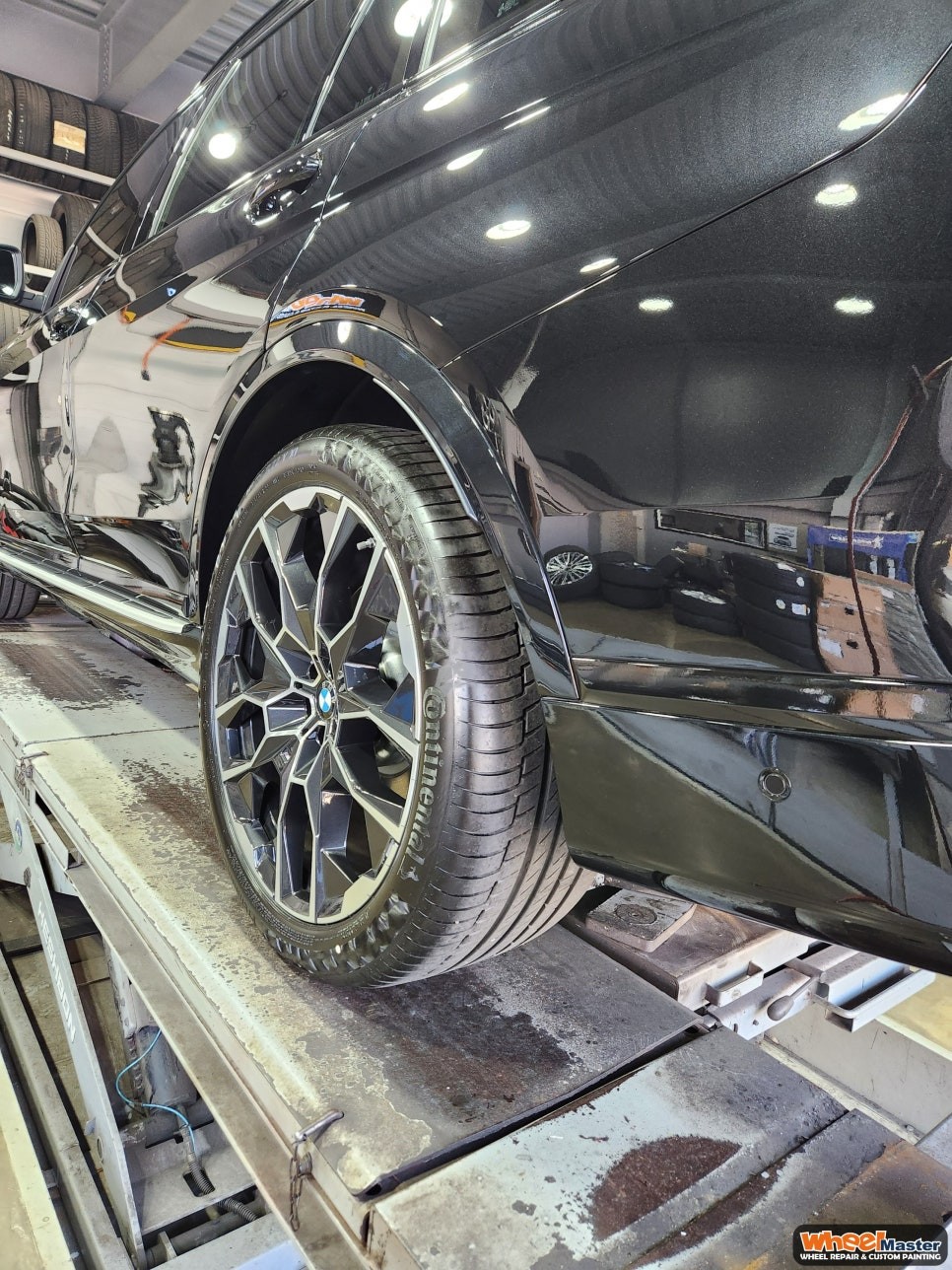 [부산휠도색][휠마스터]  BMW 신형 X7 컷팅 휠 블랙유광 도색